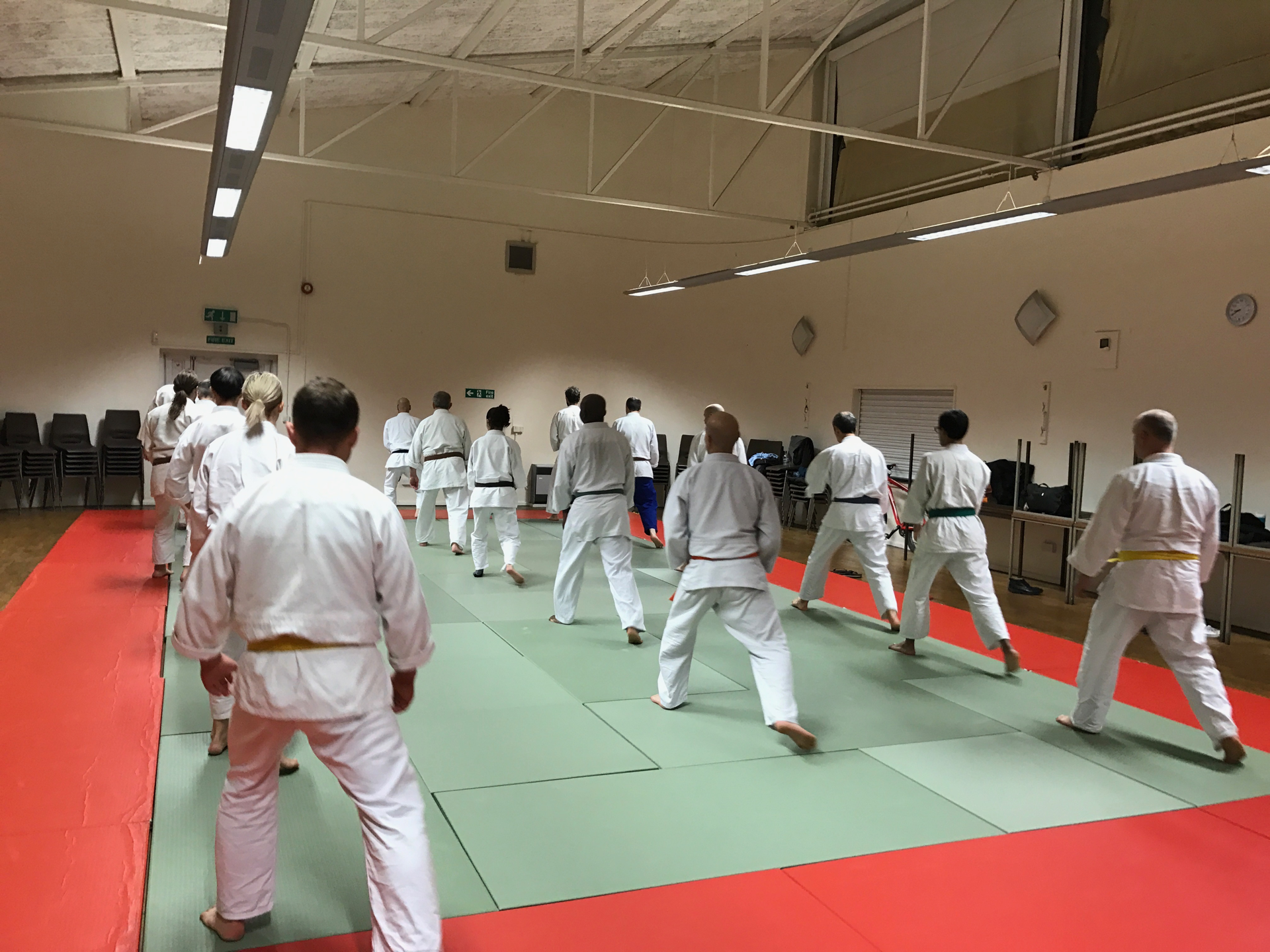 Group practice on the mat